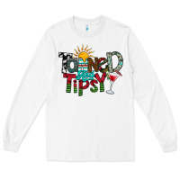 White Tanned And Tipsy Long Sleeve Tee - CowhideDigitalArt