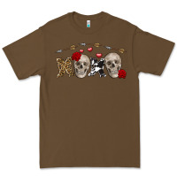 Cacao Xoxo Valentine skulls Valentine's Day Premium Tee - FaDigitalArtStudio