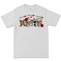 Dove Grey Xoxo Valentine skulls Valentine's Day Premium Tee - FaDigitalArtStudio