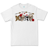 White Xoxo Valentine skulls Valentine's Day Premium Tee - FaDigitalArtStudio
