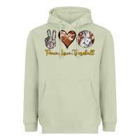 Matcha peace love baseball Heavyweight Hoodie - RanaPortraitStore
