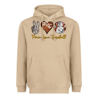 Mushroom peace love baseball Heavyweight Hoodie - RanaPortraitStore