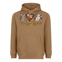 Toasted Coconut peace love baseball Heavyweight Hoodie - RanaPortraitStore