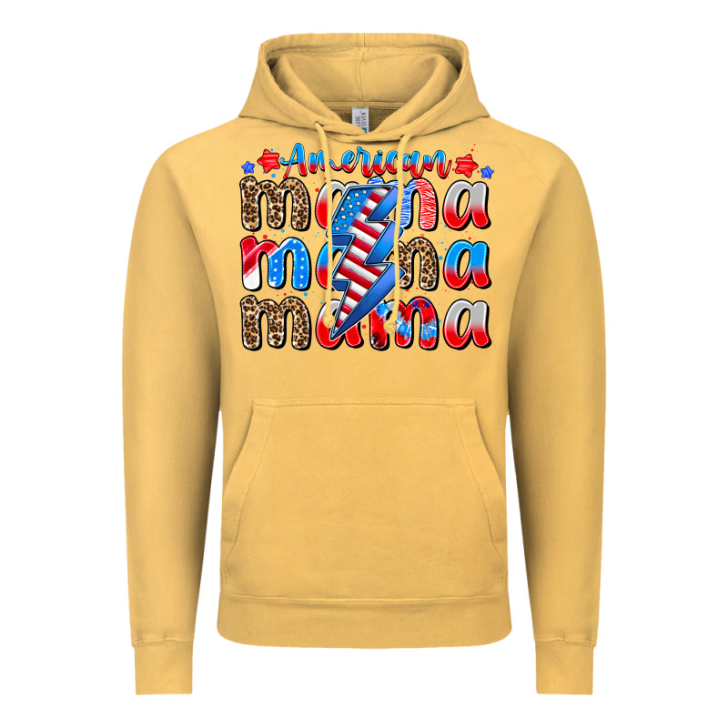 American Mama Vintage Hoodie by CowhideDigitalArt | Teevron