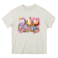 Cream Easter wine glasses  Easter Day Heavy Core Tee - CowGirlArtShop