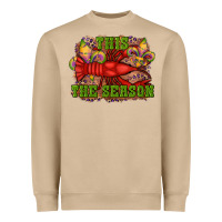 Mushroom mardi gras this the season crawfish fleur de lis Heavyweight Sweatshirt - RanaPortraitStore