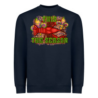 Navy mardi gras this the season crawfish fleur de lis Heavyweight Sweatshirt - RanaPortraitStore