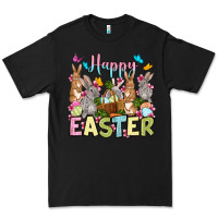 Black Happy Easter bunnys Premium Tee - OliviaCreatesArt