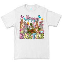 White Happy Easter bunnys Premium Tee - OliviaCreatesArt