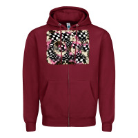 Burgundy cowhide racing backgraund Zipper Hoodie - JahusDesignShop
