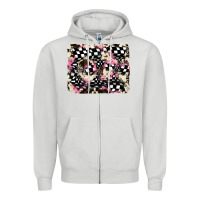 Dove Grey cowhide racing backgraund Zipper Hoodie - JahusDesignShop