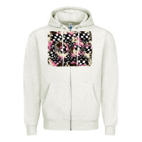 Oatmeal Heather cowhide racing backgraund Zipper Hoodie - JahusDesignShop