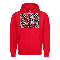 Red cowhide racing backgraund Zipper Hoodie - JahusDesignShop