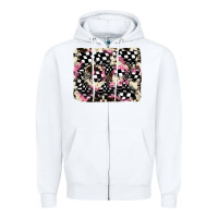 White cowhide racing backgraund Zipper Hoodie - JahusDesignShop