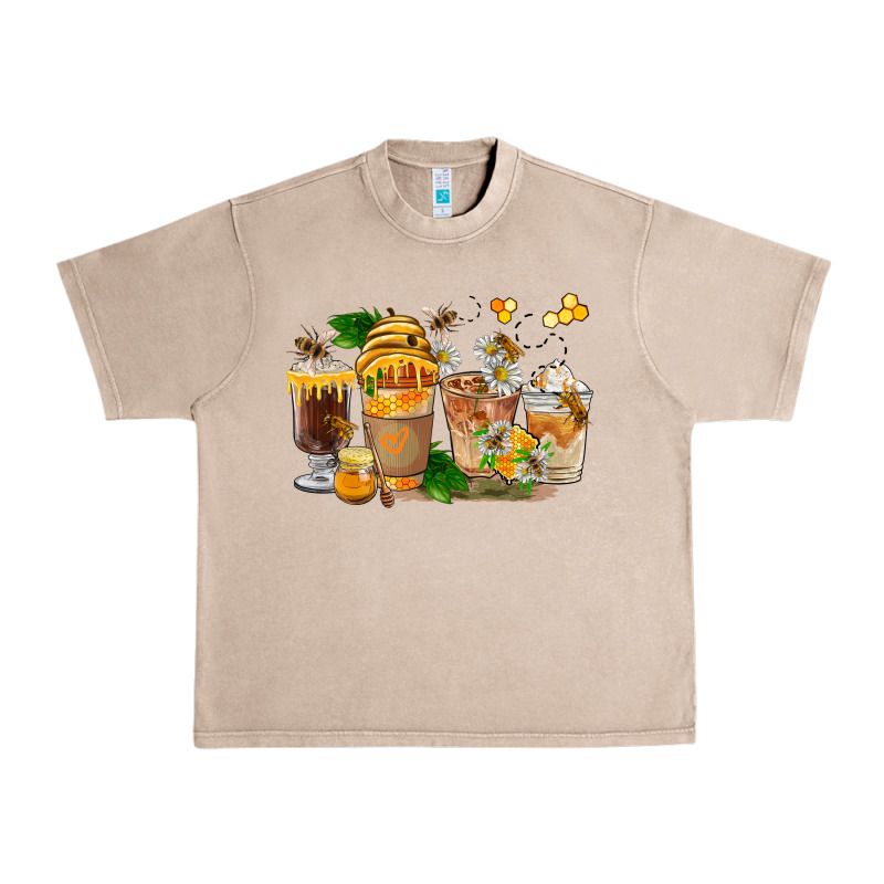 Honey Bee Coffee Cups Urban Heavy Tee by FaDigitalArtStudio | Teevron