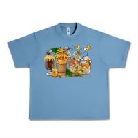 Pebble Blue Honey Bee Coffee Cups Urban Heavy Tee - FaDigitalArtStudio