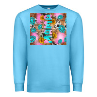 Ocean Blue western mama Premium Sweatshirt - RanaPortraitStore