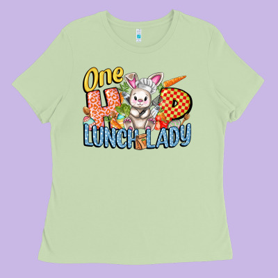 One Hip Lunch Lady Easter Day Ladies Tee Designed By Fadigitalartstudio