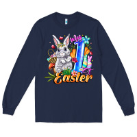Navy MY easter Long Sleeve Tee - CowhideDigitalArt
