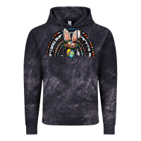 Cloud Black easter rainbow Vintage Hoodie - CowhideDigitalArt