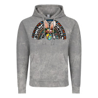 Cloud Rock easter rainbow Vintage Hoodie - CowhideDigitalArt