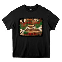 Black christmas buffalo plaid cowhide background Heavy Core Tee - Jasminsmagicworld
