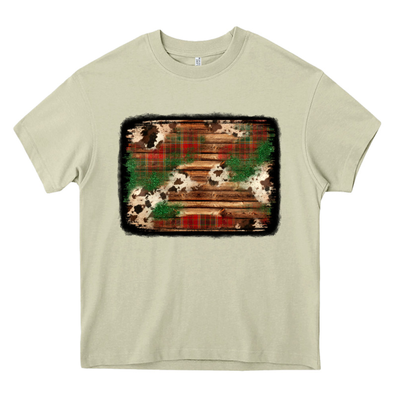 Christmas Buffalo Plaid Cowhide Background Heavy Core Tee by Jasminsmagicworld | Teevron