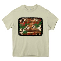 Mossy christmas buffalo plaid cowhide background Heavy Core Tee - Jasminsmagicworld