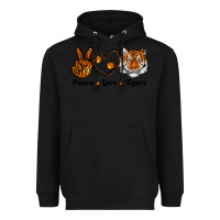 Black peace love tigers Heavyweight Hoodie - RanaPortraitStore