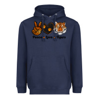 Navy peace love tigers Heavyweight Hoodie - RanaPortraitStore