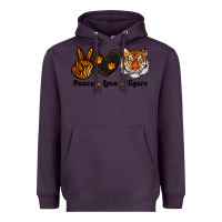 Plum peace love tigers Heavyweight Hoodie - RanaPortraitStore
