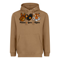 Toasted Coconut peace love tigers Heavyweight Hoodie - RanaPortraitStore