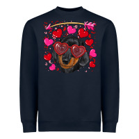 Valentine's Day  Dachshund Puppy Heavyweight Sweatshirt | Teevron