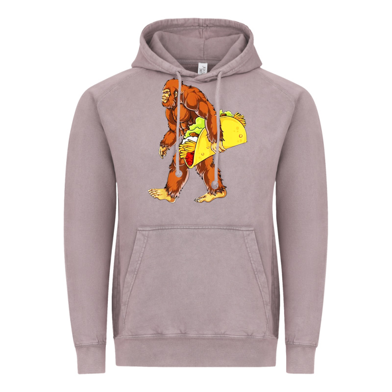 Bigfoot Carrying Taco Vintage Hoodie by DesigneFamous | Teevron