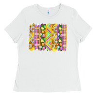 White Easter Brushstrokes Ladies Tee - BundleAndBundleShop