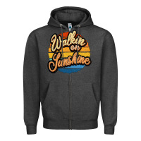 Charcoal Heather Walking on Sunshine Zipper Hoodie - JahusDesignShop