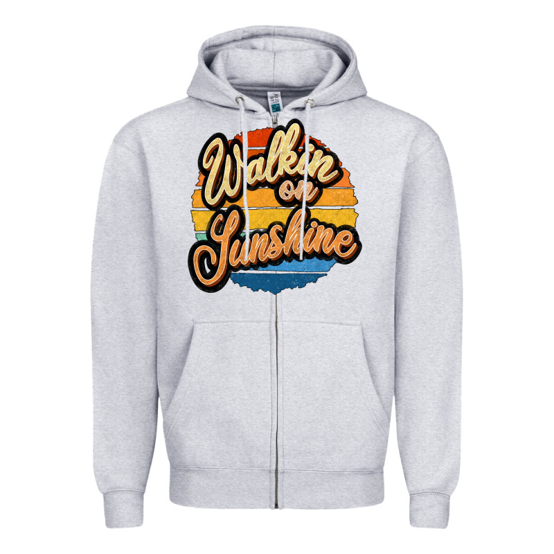 Walking On Sunshine Zipper Hoodie by JahusDesignShop | Teevron