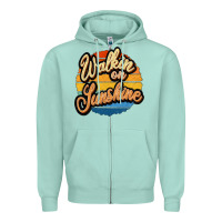 Seafoam Walking on Sunshine Zipper Hoodie - JahusDesignShop