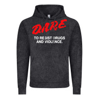 Vintage Black d a r e anti drugs Vintage Hoodie - DesigneFamous