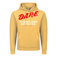 Vintage Mustard d a r e anti drugs Vintage Hoodie - DesigneFamous