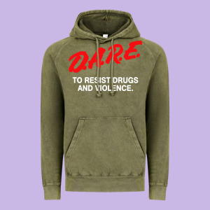 D A R E Anti Drugs Vintage Hoodie Designed By Designefamous