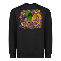 Black mardi gras mask king cake Heavyweight Sweatshirt - RanaPortraitStore
