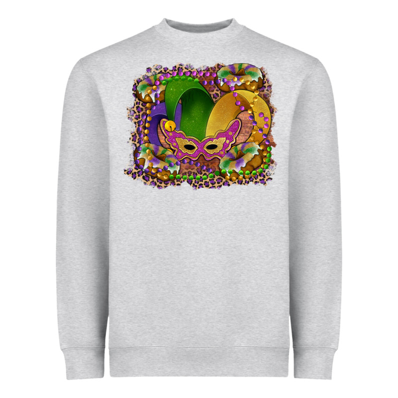 Mardi Gras Mask King Cake Heavyweight Sweatshirt by RanaPortraitStore | Teevron