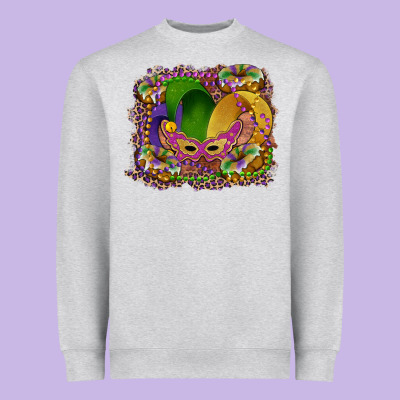 Mardi Gras Mask King Cake Heavyweight Sweatshirt Designed By Ranaportraitstore