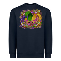 Navy mardi gras mask king cake Heavyweight Sweatshirt - RanaPortraitStore