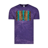 Cloud Purple glitter turqoise leopard tooled leather background Vintage Tee - RanaPortraitStore