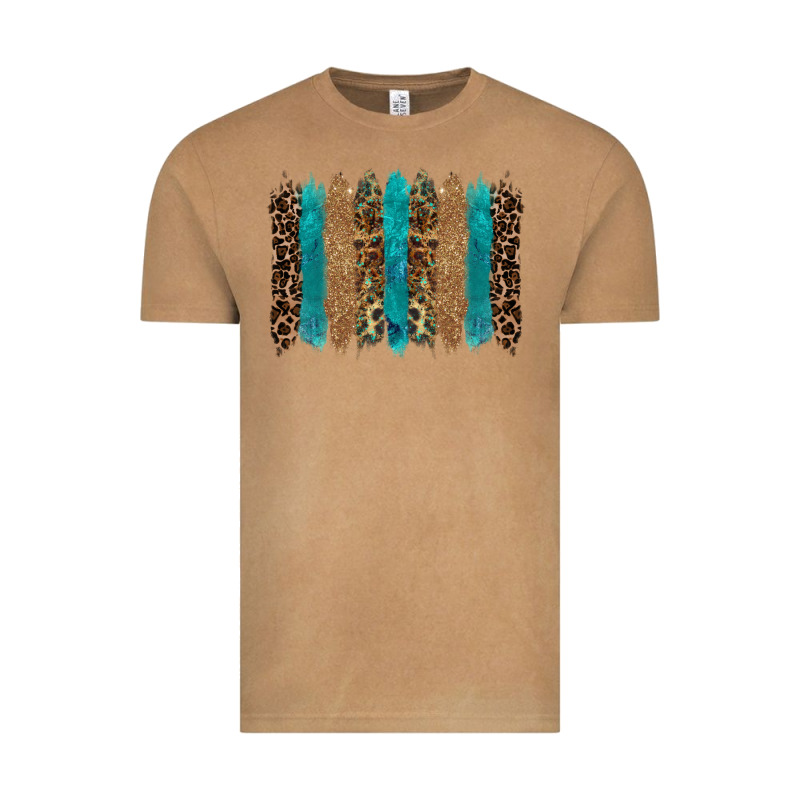 Glitter Turqoise Leopard Tooled Leather Background Vintage Tee by RanaPortraitStore | Teevron