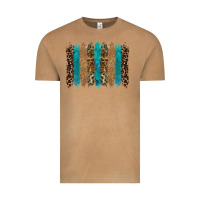 Vintage Camel glitter turqoise leopard tooled leather background Vintage Tee - RanaPortraitStore