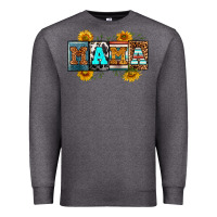 Charcoal Heather license letters western mama Premium Sweatshirt - RanaPortraitStore