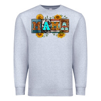Heather Grey license letters western mama Premium Sweatshirt - RanaPortraitStore